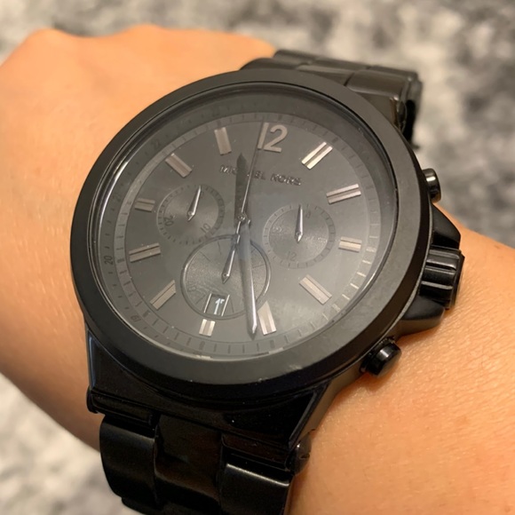 Michael Kors Oversized Dylan Black-Tone Unisex Watch - Picture 12 of 12